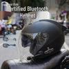 Cool Ride Bao Lightweight Bluetooth Motorcycle Helmet with Double Visor, 3C Certification, Long Battery Life, and Excellent Sound Quality