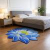 Mata podłogowa 3D Lotus Realistyczny kwiat Dywan do salonu w kształcie kwiatu lotosu Antypoślizgowy dywanik obszarowy do kuchni sypialni łazienki pokoju zabaw