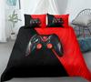 Game Controller Duvet Cover Set 3D Gamepad with Button King Queen Full Twin Size Comforter Cover for Kids Polyester Bedding Set