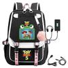 Toy Story 5 Printed Canvas Backpack With Breathable Design For Middle School Students And Travel