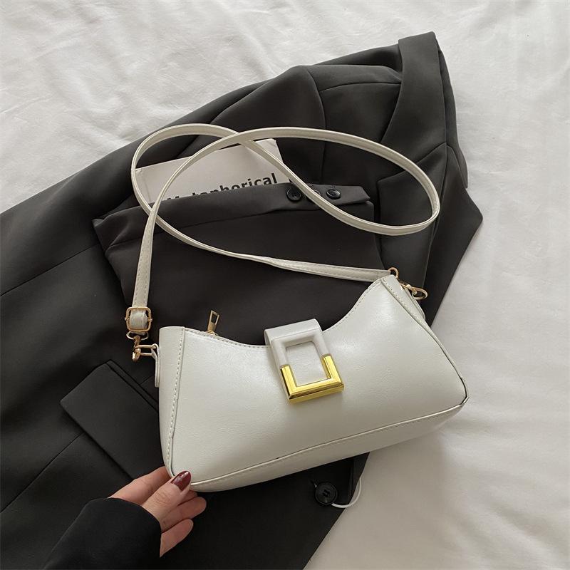 Niche design handbag women's 2025 new retro fashion shoulder bag high sense versatile baguette bag underarm