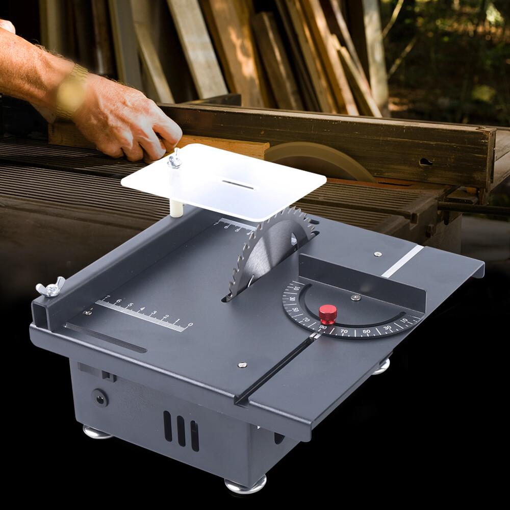 24V Mini Table Saw Electric DIY Double Label Woodworking Model Cutting Bench Saw 7200RPM Anti-slip for Cutting Models/solid Wood