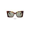 Saint Laurent Side YSL Logo Irregular Shape Sunglasses Women sunglasses Tortoise SLM119-BLAZE002