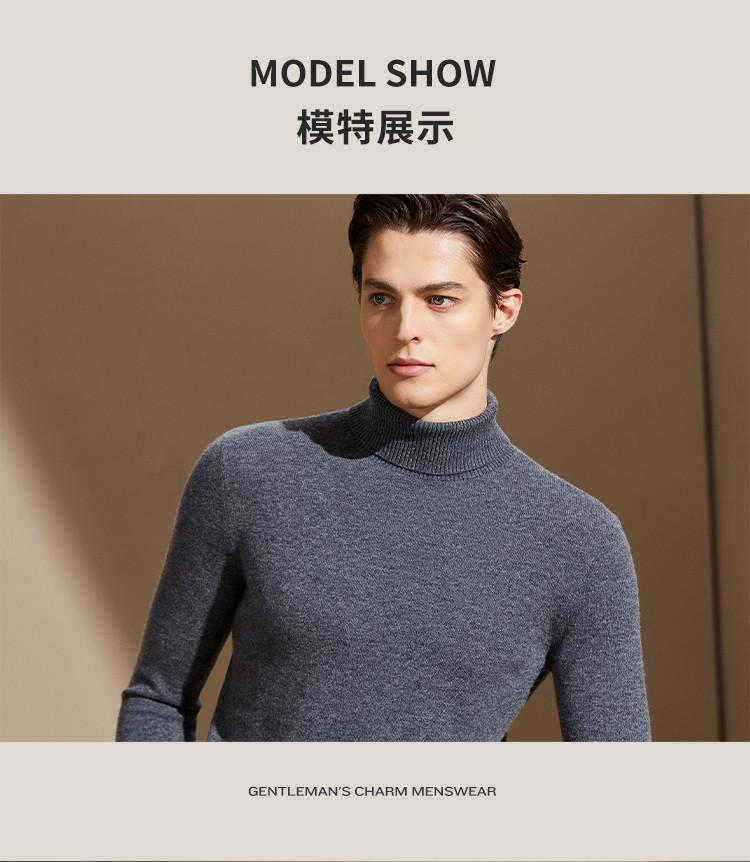100% Cashmere Light Luxury Simple High Neck Cashmere Sweater