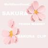 5 Sakura Magnetische Verschlussclips - 3D Blütenblattdesign Kühlschrankclips, Geeignet für Snacktüten, Küche und Lebensmittellagerung, Dekoration