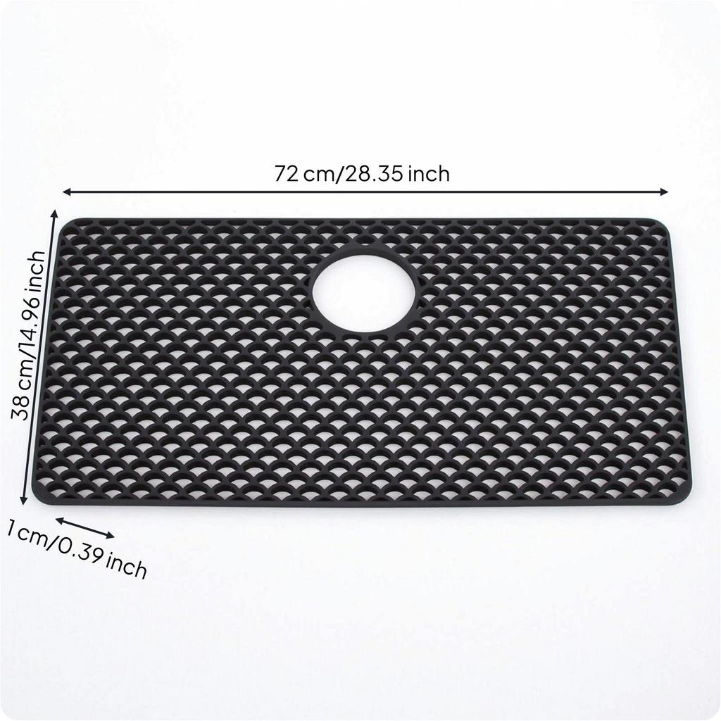 Silicone Sink Mat Non-Slip with Drain Hole