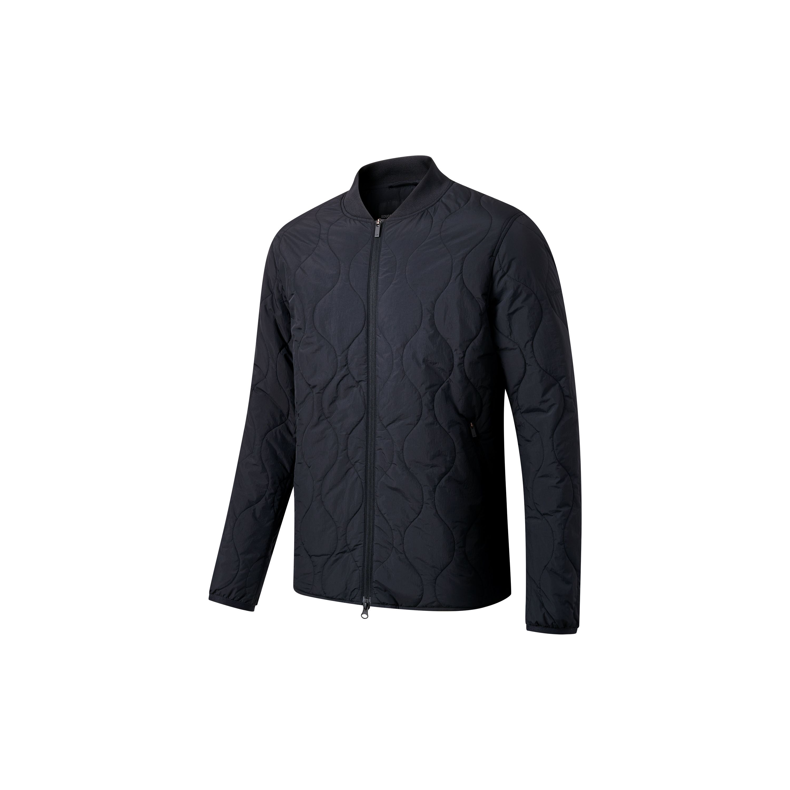 

Saucony Solid Color Casual Zip Collar Long Sleeve Cotton Jacket Men jackets Black SC2249102B-BK01 XXL