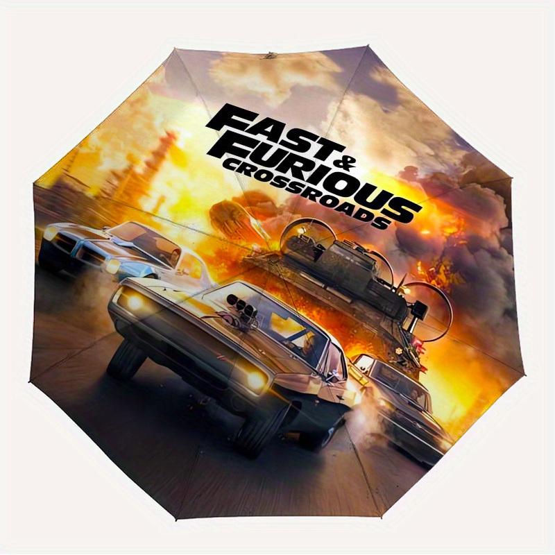 

1pc Fast & Furious Crossroads Themed High-quality Umbrella,Automatic Opening and Closing Umbrella,Multi-functional Umbrella G0811166