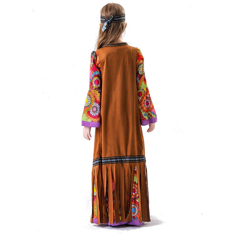 Cosplay10-10s Vintage Disco Halloween Costume Carnival Ball Hall Performance Costume Children's Female Performance Costume