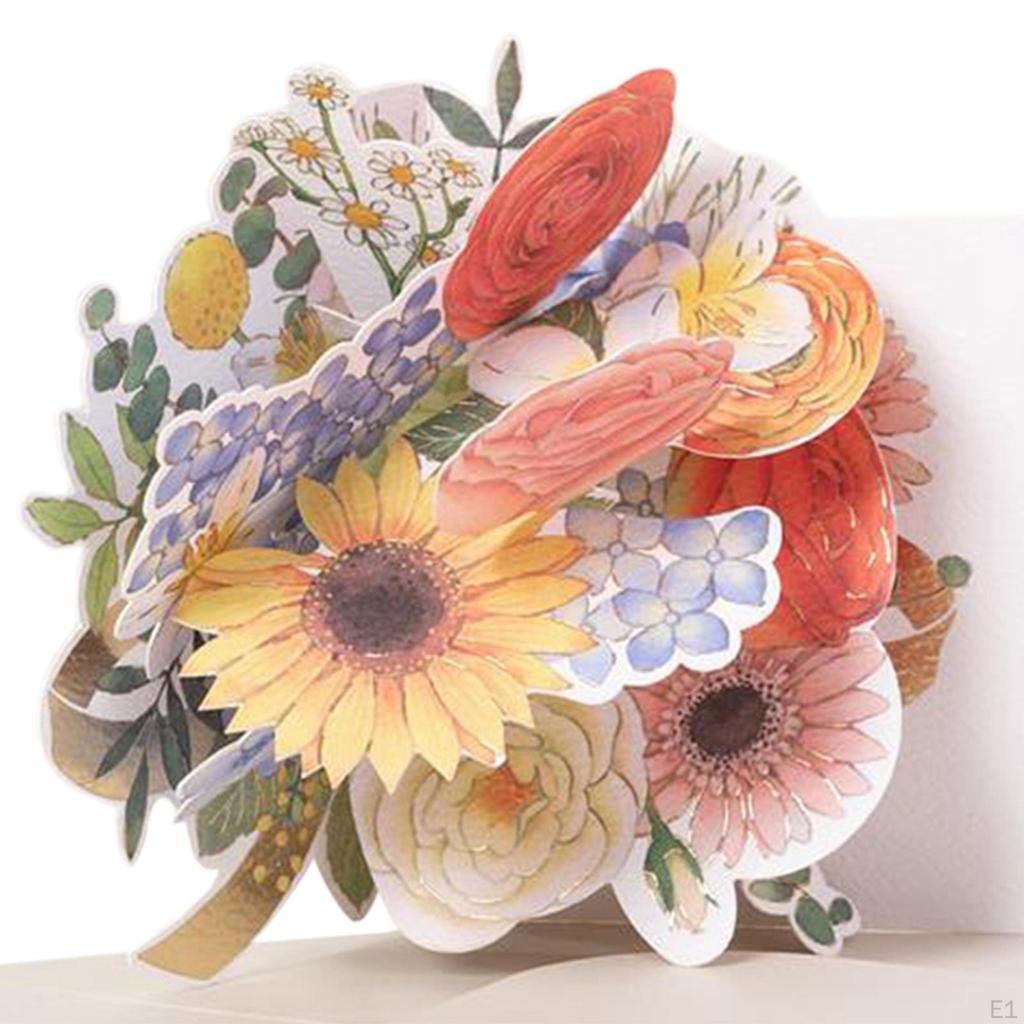 3D Flower Card with Envelope for Mother's Day And Year Celebrations