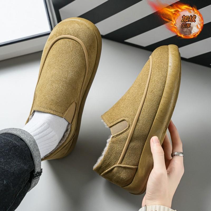 Warm Fur Suede Men Casual Shoes Breathable Comfort Slip-on Mens Driving Shoes Luxury Brand Men Loafers Mens Lazy Shoes Moccasins