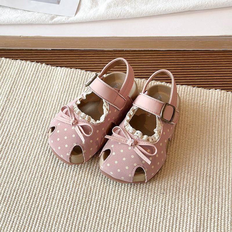 Summer 2026 Birkenstock Girls Bow Headband Sandals - Polka Dot Princess Beach Shoes, French & Korean Style 21
