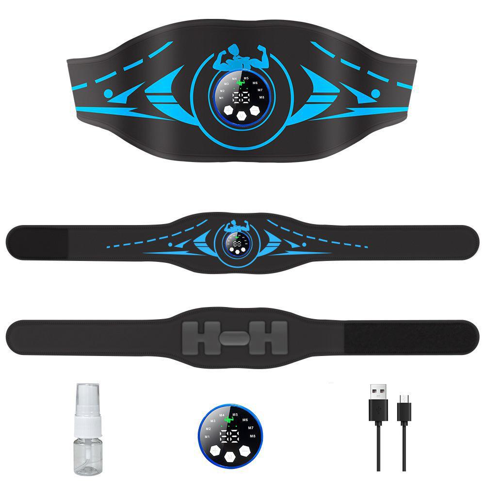 Smart Fitness Massage Belt with Charging Display: Advanced Abdominal Muscle Trainer and Waist Massager