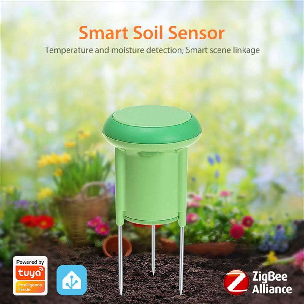 Tuya Zigbee Wireless Soil Tester Temperature and Humidity Meter IP66 Waterproof Garden Automation Irrigation Detector