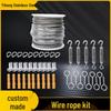 Industrial Rigging Kit: Stainless Steel Coated Wire Rope for Lifting and Suspension