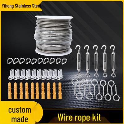 Industrial Rigging Kit: Stainless Steel Coated Wire Rope for Lifting and Suspension