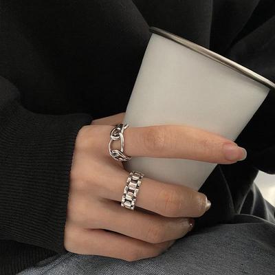 Korean Retro Irregular Line Ring: Women's Trendy Open-Strap Index Finger Ring