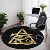 1pc Eye Pyramid Office Round Area Rug, Mat Suitable For Office, Under Office Chairs Bedroom Living Room Home Decor, Room Deco
