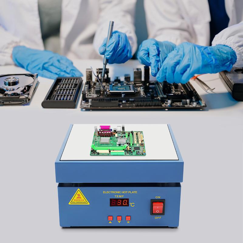 800W Electronic Soldering Hot Plate Preheat Soldering Station Welder Hot Plate LCD Display 20x20cm