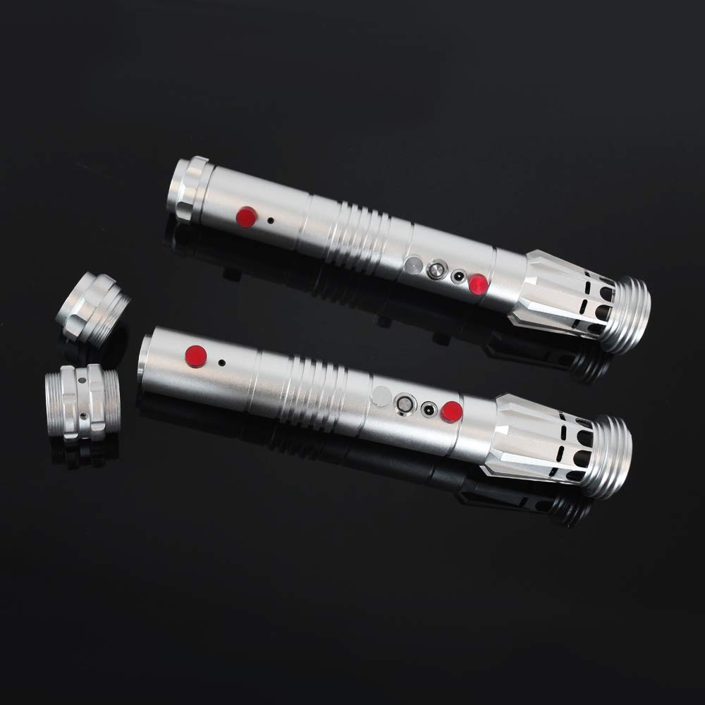 YDD Lightsaber USB Rechargeable with Sound and Flash, Metal Handle, 2-Pack, Connectable, Christmas Gift