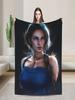 Residents Evils Jill Valentine Super Soft Plush Throw Blanket for Kids and Adults Funny Couch Chair Flannel Bedspread Cover