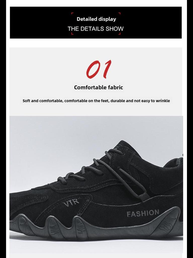 2023 Men's Trendy Winter Plus Velvet Non-Slip Work Shoes - Warm, Thick Cotton for All-Match Construction and Labor Protection