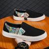 Summer Men's Old Beijing Fisherman Shoes Men's Casual Shoes Breathable One-foot Canvas Loafers Shoes M1005