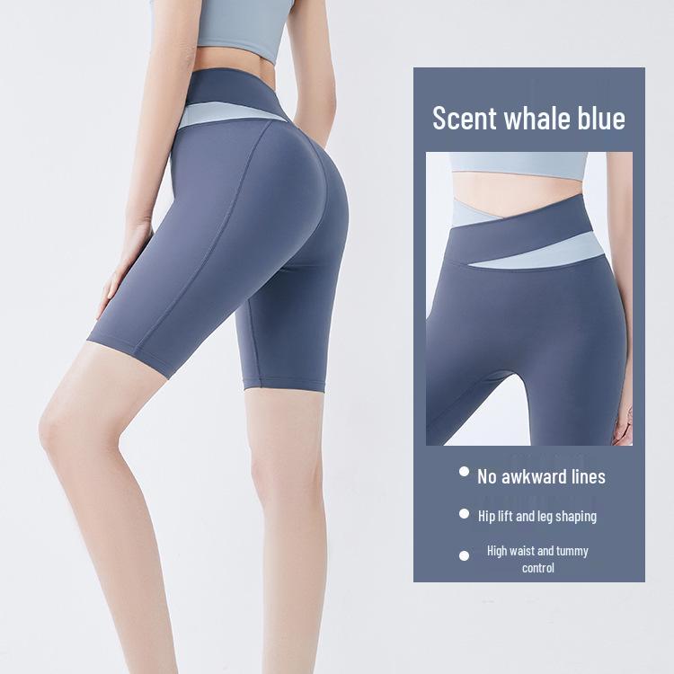 

Peach Butt-Lifting High-Waisted Yoga Shorts - Seamless, Quick-Dry, Stretchy Fitness Pants for Women Small
