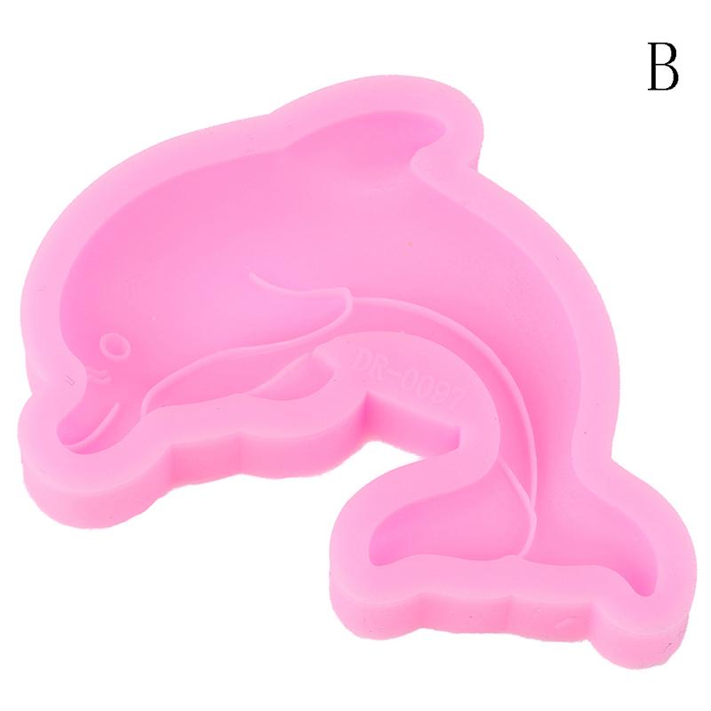 Dolphins Whale Shape 3D Silicone Cake Soap Candle Molds Kitchen Baking Fondant