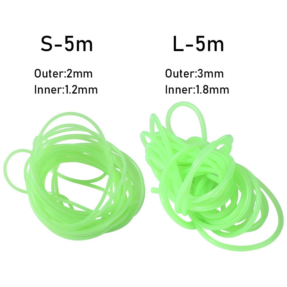 Soft Silicone 5M Fishing Tools Deep Sea Night Luminous Line Accessories Rig Hook Tube Hook Line