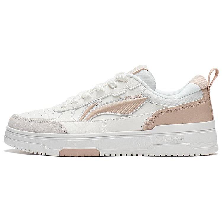 New LiNing Tianji 2.0 Durable Breathable Low Top Skateboard Shoes Women's White Umber AGCT212-1