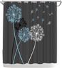Dandelion theme waterproof shower curtain bathroom accessories waterproof and easy to clean suitable for home hotel
