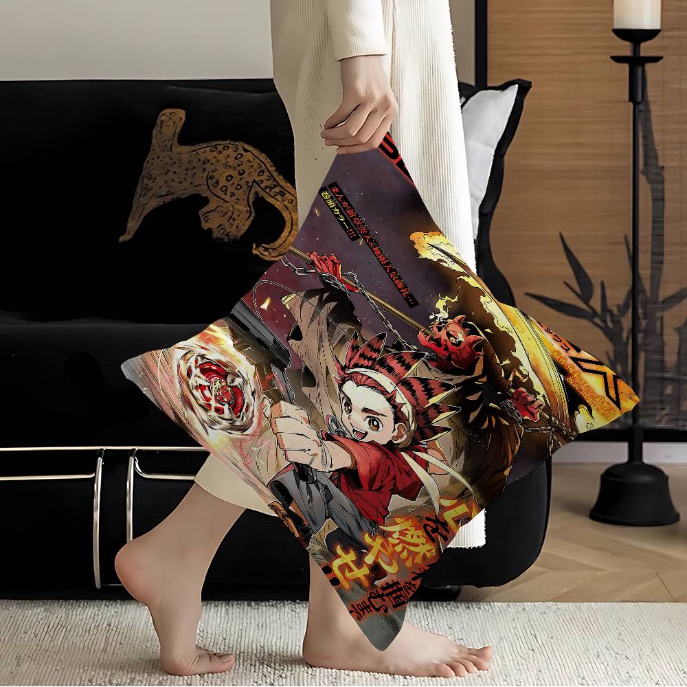 Anime B-Beyblade X Vintage Pillow Anime Pillow Sofa Bed Head Pillow Cover Cushion Cover 45x45 Cm Fashion 12x12Inch