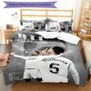 Set di biancheria da letto con motivo Jude Bellingham da 3 pezzi, set copripiumino include copripiumino e federe, decorazione perfetta per la camera da letto per tutte le stagioni e regalo