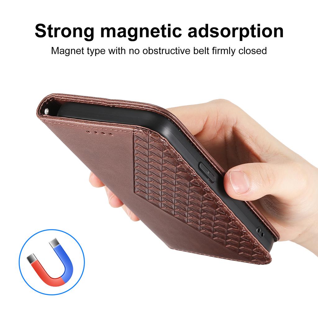 For Oppo Reno12 5G (Global) Case PU Leather Wallet Phone Cover Calf Texture