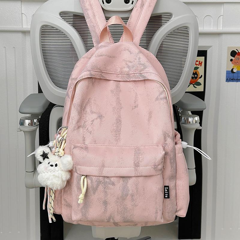 Schoolbag1011 New Star Large Capacity Middle School Student Female Tie-Dyeing Casual Backpack Female Backpack Teen School Bag