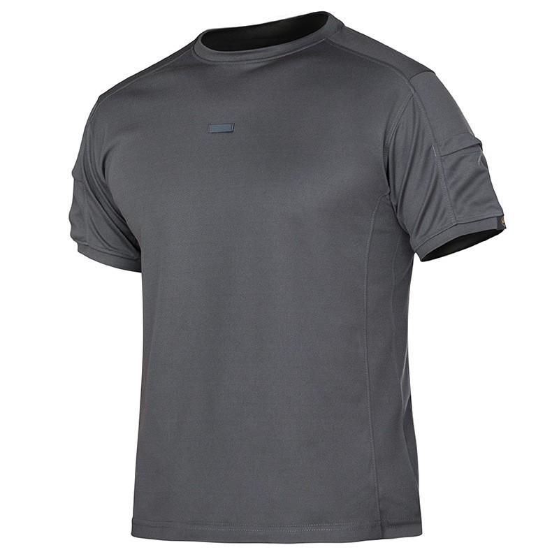 

Huanlong Round Collar 2nd Generation Quick-drying Short-sleeved Men s Outdoor Clothing Sportswear T-shirts XXL серый
