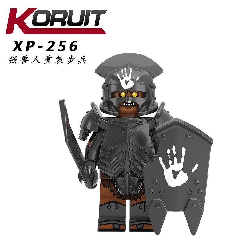 Kt1033 Strong Orc Warrior Army Building Block Figurine Ring Ring Assembly Toy