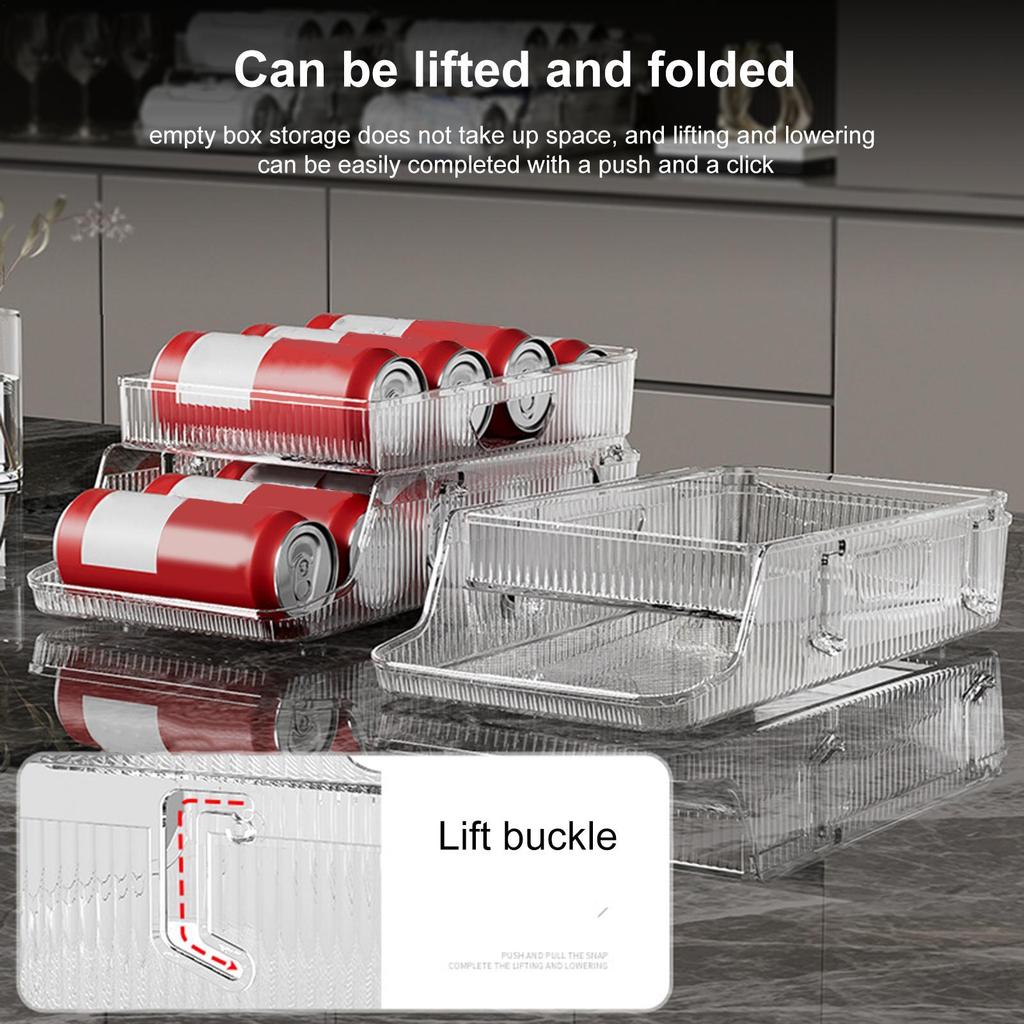 Kühlschrank Limodosen Aufbewahrungsbox Automatisch Nachfüllbar Getränke Aufbewahrungsregal Kühlschrank Getränkedosenhalter für Regale und Gefrierschränke