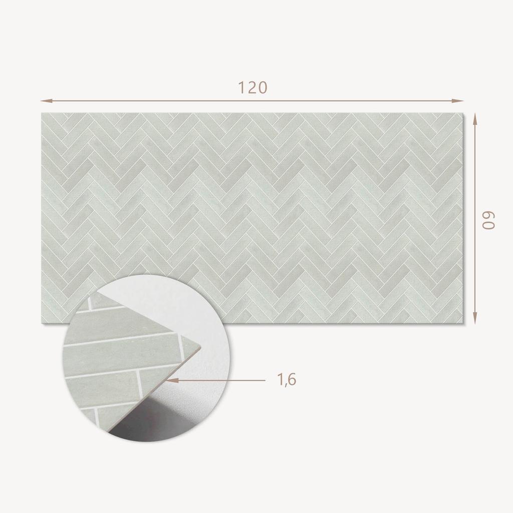 Ready-to-install Vinyl Panel with Decorative Print 120x60 Cm Herringbone Pattern