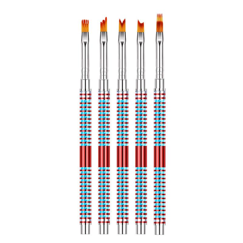 5Pcs Nails Art Dotting Pen Nails Brushes For Nails Art Accessories Tools Kits Nail Supplies For Professionals Manicure Set