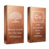 Tijă de Cupru 1 KG 99.9% Bloc Metalic Solid de Cupru pentru Expoziție Cupru Fin Pur pentru Economisire Cadou Colecționabil Decor de Birou