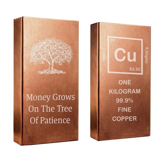 Tijă de Cupru 1 KG 99.9% Bloc Metalic Solid de Cupru pentru Expoziție Cupru Fin Pur pentru Economisire Cadou Colecționabil Decor de Birou