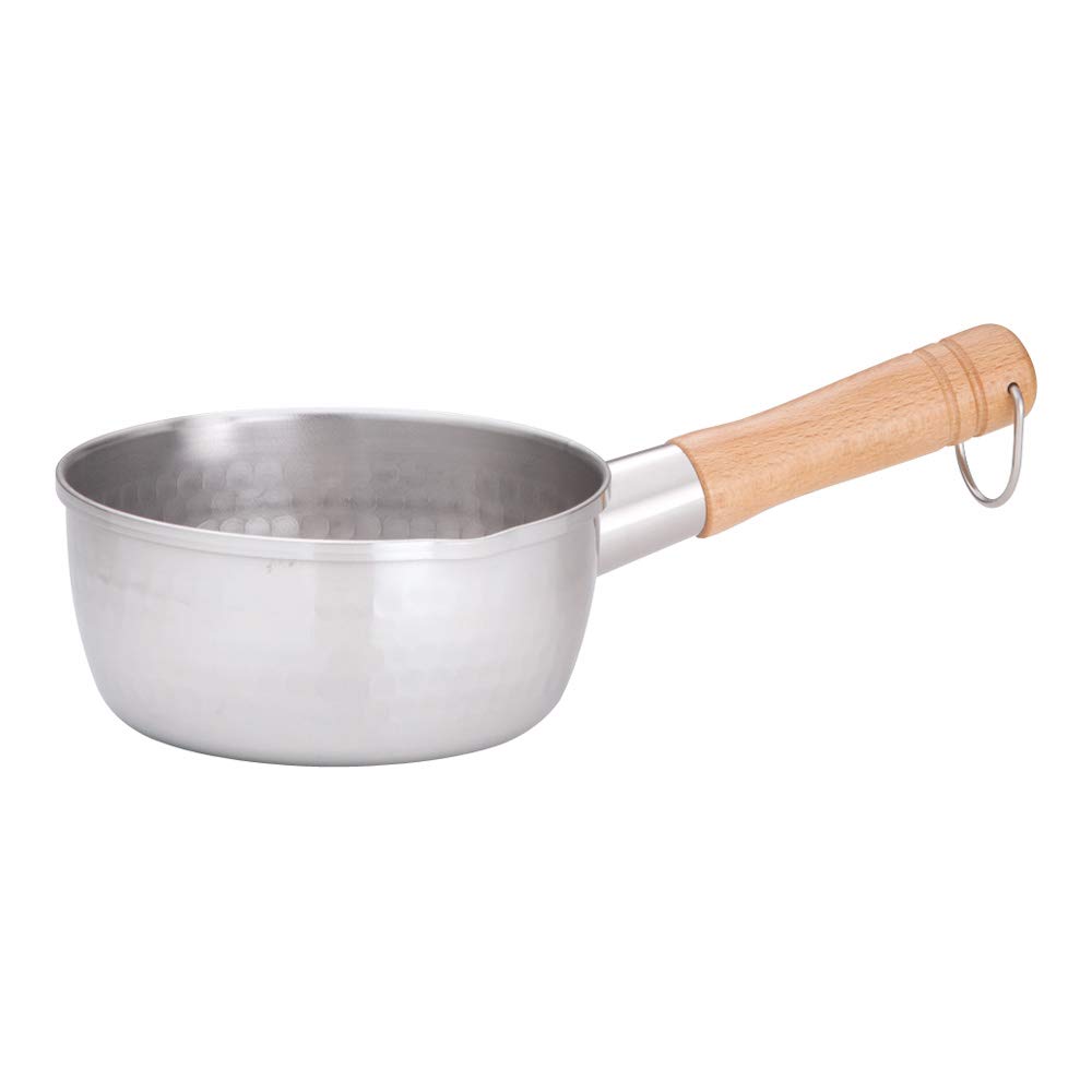 Endo Shoji Commercial Yukihira Pot 15cm Hammered Stainless Steel Made in Japan AYK49015 (double-sided) 21-0