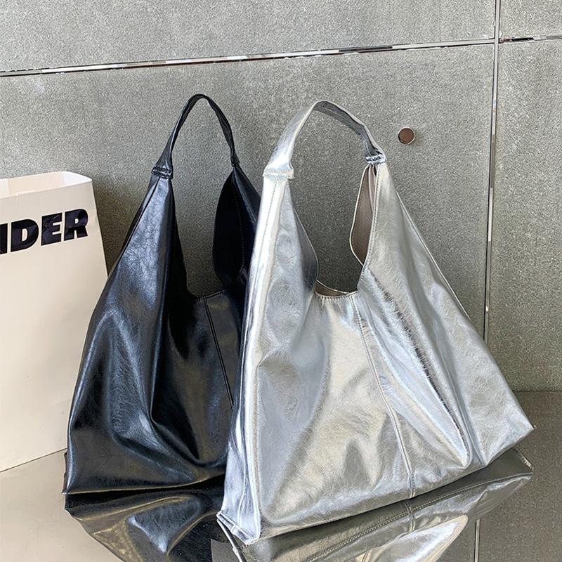 Yogodlns New Women Soft PU Leather Handbag Luxury Design Underarm Hobo Shoulder Bag Clutch Casual Large Capacity Dumpling Pouch