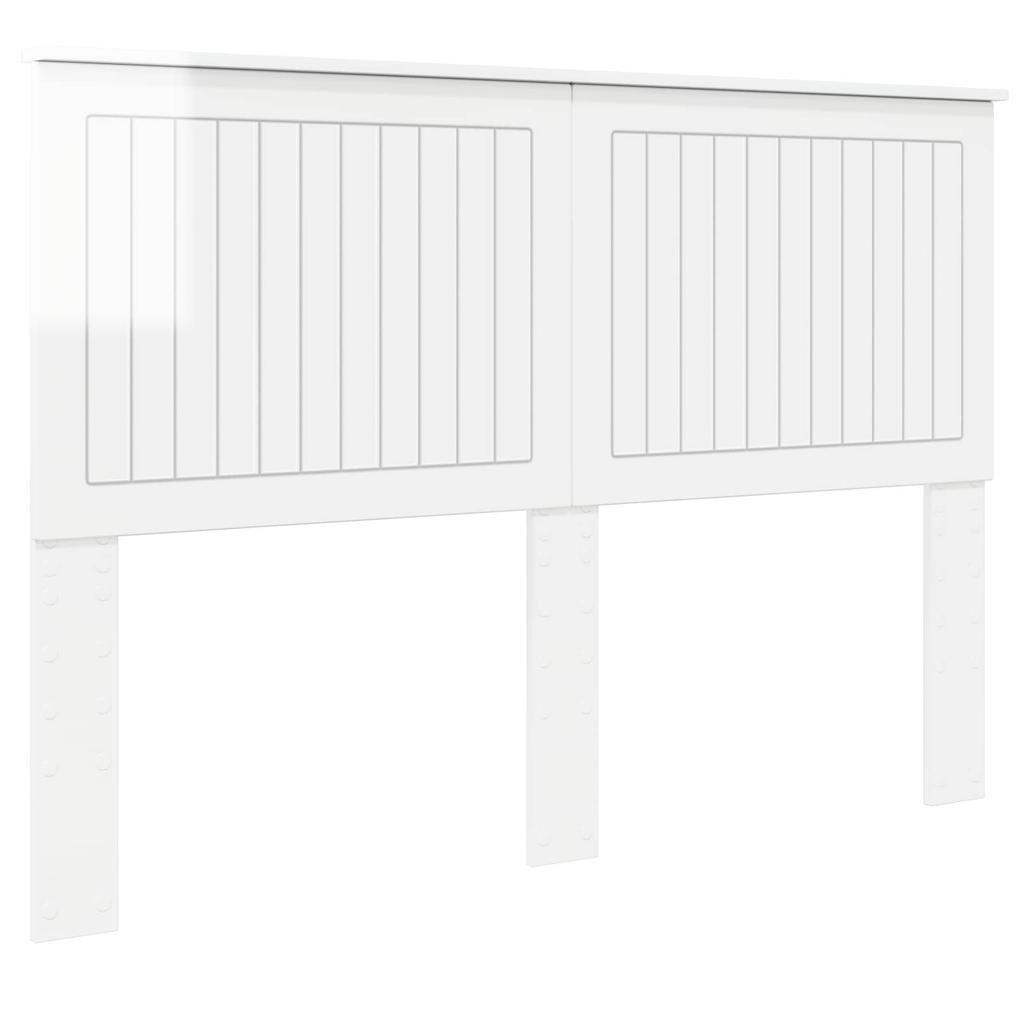 Headboard with Glossy White Headboard 140 cm Particleboard