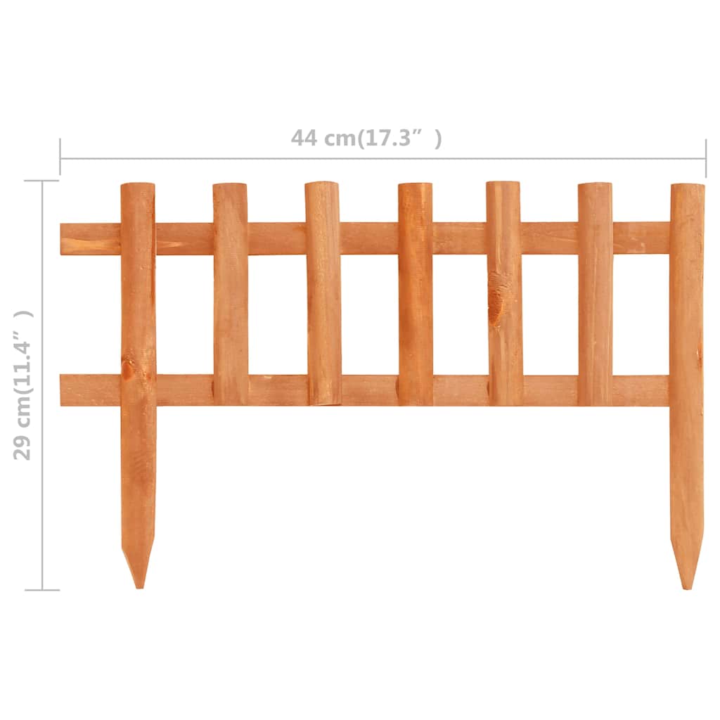 Lawn Edging Set 10 pcs Spruce Wood 4.4 m Total Length