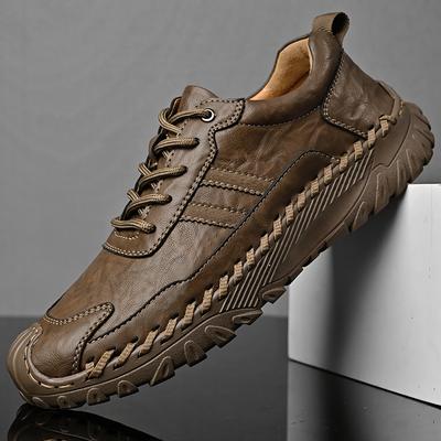 Herren Freizeitschuhe aus Leder, mittelhoher Schaft, Wanderschuhe, Autofahrerschuhe
