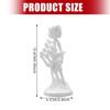 Skull With Florals Design Plastic Halloweens Decoration Easy Setups Indoor Outdoor Holiday Party Gothics Tabletop Display