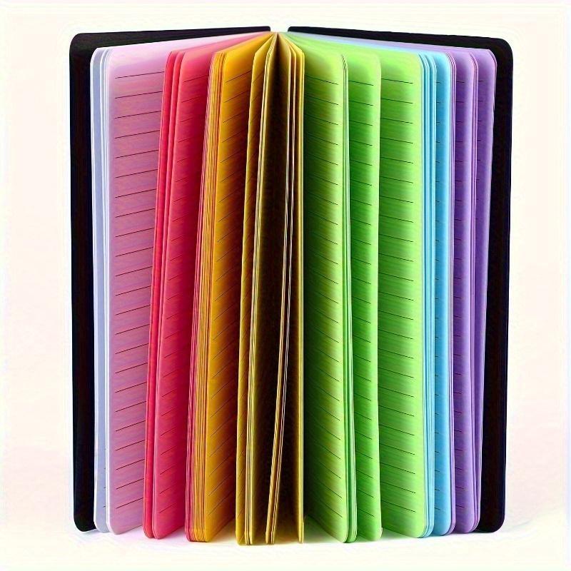 4 Cadernos Espiral 5 X 7 polegadas Caderno de Linhas Universitárias Capa de Mylar 7 Cores Vivas Neon Papel Pautado Memo